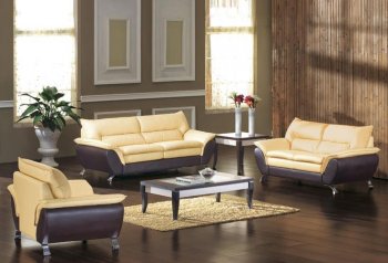 Two-Tone Bonded Leather Modern 3PC Living Room Set [VGS-DM-2819]