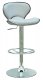 White & Chrome Finish Set of 2 Swivel Barstools w/Metal Footrest