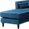 Taylor Sectional Sofa 643 Light Blue Velvet Fabric by Meridian