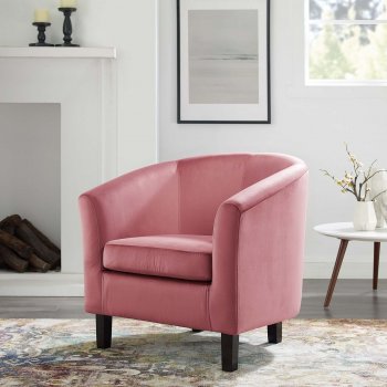 Prospect Accent Chair Set of 2 in Dusty Rose Velvet by Modway [MWAC-4137 Prospect Dusty Rose]