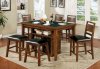 Lillian Counter Ht 2Pc Dining Set CM3154PT in Dark Oak w/Options