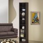 Cappuccino Finish Modern Bookcase w/Eight Shelves