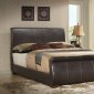 G2515 Upholstered Bed in Dark Brown Leatherette by Glory