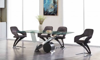 D987DT Dining Table by Global w/Optional D7012DC Black Chairs [GFDS-D987DT-D7012DC-BL]