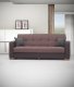 Lego Sofa Bed in Brown Microfiber by Rain w/Optional Items