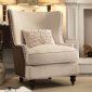 Georgia Accent Chair 1257F1S in Neutral Fabric by Homelegance