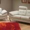 Light Warm Grey Genuine Leather Dallas Sofa by ESF w/Options