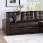 F6592 Convertible Sectional Sofa Bed in Espresso by Poundex