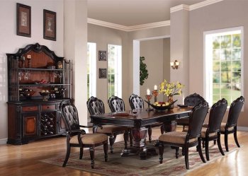 60400 Le Havre Dining Table in Two-Tone Brown by Acme w/Options [AMDS-60400 Le Havre]