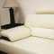 Cream Leather Modern Sectional Sofa and Chair Set