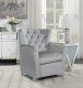 904094 Set of 2 Accent Chairs in Grey Velvet by Coaster