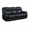 Ralorel Motion Sofa & Loveseat Set LV00060 Black Leather by Acme