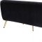 Harlow Sofa 685 in Black Velvet Fabric by Meridian w/Options