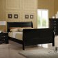 Black Finish Quintessential Louis Philippe Bedroom w/Sleigh Bed