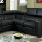 CM6365BK Serres Sectional Sofa in Black Bonded Leather Match