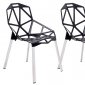 Dalton Set of 4 Indoor/Outdoor Chairs DC20BL -Black - LeisureMod