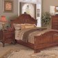 Walnut Finish Antique Style Hand Carved Bed w/Optional Casegoods