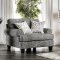 Pierpont Sofa SM8012 in Gray Burlap Weave Fabric w/Options