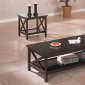 Dark Espresso Finish Contemporary 3 Piece Coffee Table Set