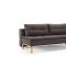 Dual Sofa Bed in Soft Brown by Innovation w/Oak Legs