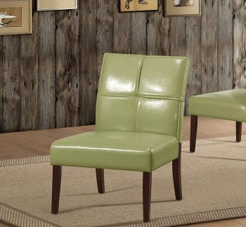 Oriana Accent Chair 1215GRS Set of 2 in Vinyl by Homelegance [HECC-1215GRS Oriana]