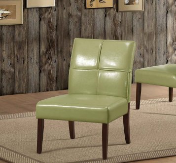 Oriana Accent Chair 1215GRS Set of 2 in Vinyl by Homelegance