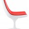 Contemporary Swivel Base Chair w/Black or Red Leatherette Seat