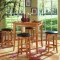 Natural Finish Contemporary 5Pc Dinette Set w/Shaped Top