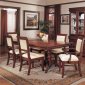 Cherry Finish Formal Dining Furniture W/Double Pedestal Base