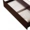 Dark Mahogany Semi Gloss Finish Modern Bedroom Set W/Storage