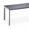 Modern Dining Table with Brushed Aluminum Accents