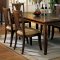 Distressed Natural Wood Dining Furniture W/Diamond Pattern & Bar