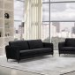 Poppy Sofa 690 in Black Velvet Fabric by Meridian w/Options