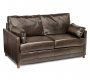 Softee Sofa Bed in Chocolate Leather Match w/ Full Sleeper