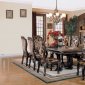 Dark Brown Finish Formal Dining Room