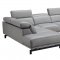 Davenport Sectional Sofa in Light Gray Leather by J&M