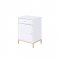 Ottey Desk 92695 White High Gloss & Gold by Acme w/Options