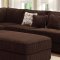 Minnis 9759CH Sectional Sofa in Chocolate Fabric by Homelegance