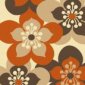 Modern R7056 Brown-Orange Area Rug