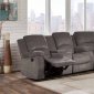 U3118C Motion Sectional Sofa in Mocha Fabric by Global