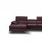 A973b Sectional Sofa in Maroon Premium Leather by J&M