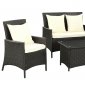 Flourish Patio Sofa 4Pc Set Choice of Color by Modway