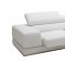 Chrysanthemum Mini Sectional Sofa 1576 White Eco-Leather by VIG