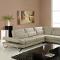 Bianca Sectional Sofa in Beige Leather by At Home USA