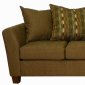 Chestnut Fabric Modern Loveseat and Sofa Set w/Options