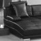 3334 Black Leather Sectional Sofa by VIG w/Adjustable Headrests