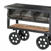 Amara 6411 Iron Kitchen Cart with Wheels by Homelegance