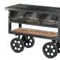 Amara 6411 Iron Kitchen Cart with Wheels by Homelegance