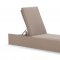 Contemporary Beige Outdoor Chaise Lounger w/Adjustable Height