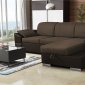 Marcel Sectional Sofa in Brown Fabric by Skyler Design